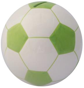 Soccer Ball Lime Green Money Bank