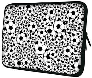 Soccer Black & White Neoprene Laptop Covers