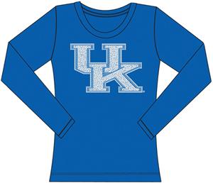 Kentucky Wildcats Womens Jeweled Long Sleeve Top