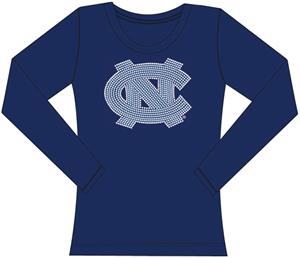 UNC Womens Jeweled Long Sleeve Top