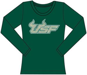 Univ. South Florida Womens Jeweled Long Sleeve Top