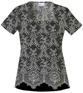 Skechers Women's Square Neck Scrub Top