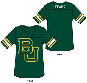 Baylor Bears Burnout Football Jersey Nightshirt