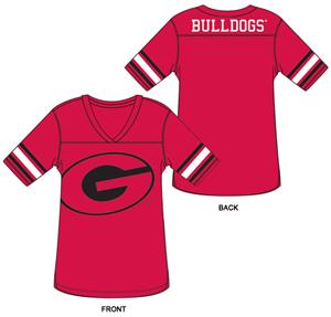 Georgia Bulldog Burnout Football Jersey Nightshirt