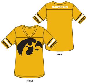 Iowa Hawkeyes Burnout Football Jersey Nightshirt