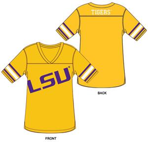LSU Tigers Burnout Football Jersey Nightshirt