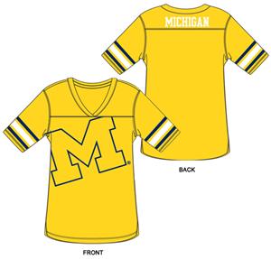 Michigan Burnout Football Jersey Nightshirt
