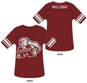 Mississippi St Burnout Football Jersey Nightshirt