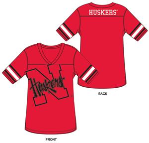 Nebraska Burnout Football Jersey Nightshirt