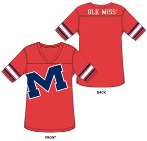 Ole Miss Burnout Football Jersey Nightshirt