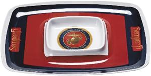 US Marine Corps Chips & Dip Tray (Set of 6)