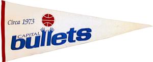 Winning Streak NBA Capital Bullets Pennant