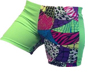 Gem Gear 4 Panel Green Neon Jungle Shorts
