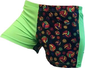 Gem Gear 4 Panel Green Multicolor Volleyball Short