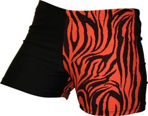 Gem Gear 4 Panel Orange Zebra Compression Shorts