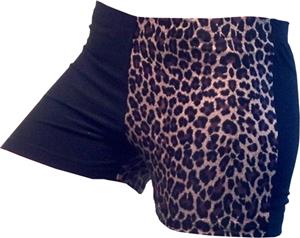 Gem Gear 4 Panel Brown Leopard Compression Shorts