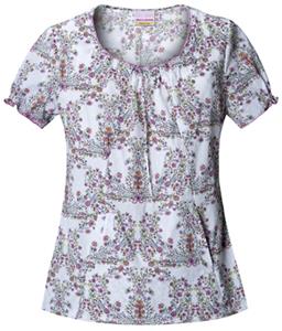 Skechers Women's Drawstring Neck Scrub Top
