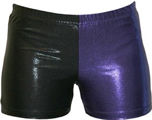 Gem Gear 4 Panel Purple Metallic Compression Short