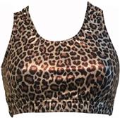 Gem Gear Brown Leopard Metallic Racer Back Bra Gem Gear Brown Leopard Metallic Racer Back Bra