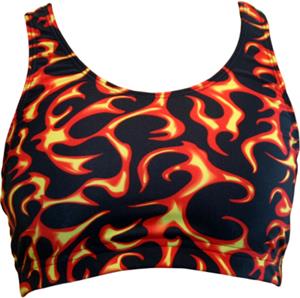 Gem Gear Red Flames Racer Back Sports Bra