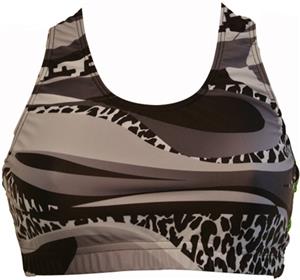 Gem Gear Grey Mamba Racer Back Bra