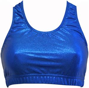 Gem Gear Royal Metallic Racer Back Sports Bra