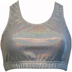 Gem Gear Silver Hologram Metallic Racer Back Bra