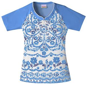 Skechers Women's Key-hole Button Scrub Top