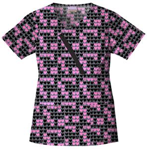 Skechers Women's Zip Mock Wrap Scrub Top
