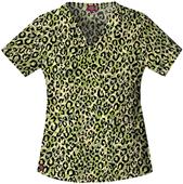 Dickies Women's Gen Flex Print V-Neck Scrub Tops