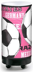 Illumalite Designs Soccer Balls Pink Table Lamp