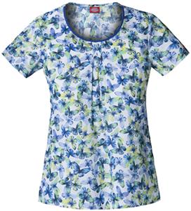Dickies Women's Hip Flip Print Rnd Neck Scrub Tops