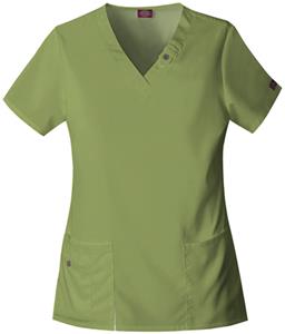 Dickies Women's Natural V-Neck Scrub Tops