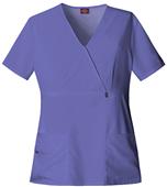 Dickies Women's Natural Mock Wrap Scrub Tops