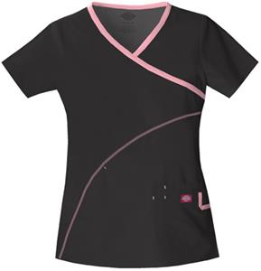 Dickies Women's Soft Works Mock Wrap Scrub Tops