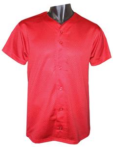 Full Button Front Mesh Baseball Jersey-Closeout