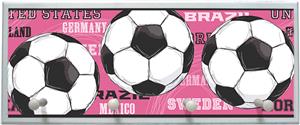 Illumalite Designs Pink Soccer Balls Wall Plaque