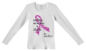 Dickies Women's Long Sleeve Breast Cancer Tees