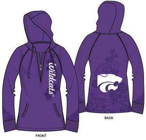 Kansas State Womens Burnout Fleece Hoody