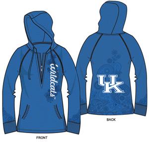 Kentucky Wildcats Womens Burnout Fleece Hoody