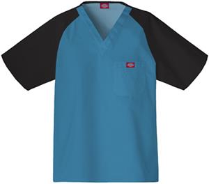 Dickies Men's EDS Raglan Color Block Scrub Tops