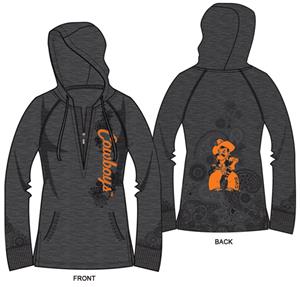 Oklahoma State Womens Burnout Fleece Hoody