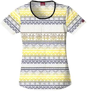 Dickies Women's Hip Flip Print Rnd Neck Scrub Tops