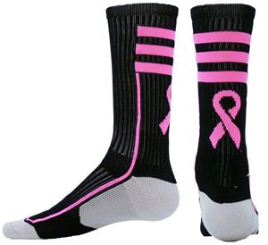 Red Lion Cancer Awareness Ribbon Vapor Crew Socks