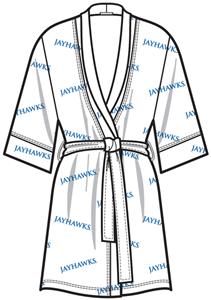 Kansas Jayhawks Womens Spa Kimono Robe