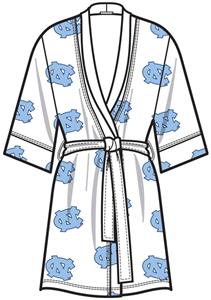 North Carolina UNC Womens Spa Kimono Robe