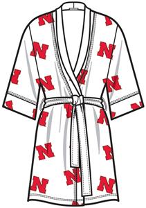 Nebraska Cornhuskers Womens Spa Kimono Robe
