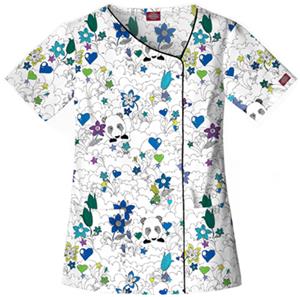 Dickies Womens Asymmetrical Neck Scrub Top