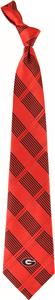 Eagles Wings NCAA Georgia Woven Plaid Tie