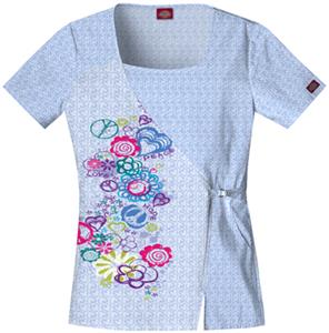 Dickies Women's Mock Wrap Scrub Tops